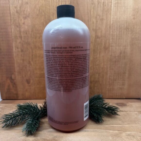 Philosophy 32 oz  Gingerbread Man - Shampoo, Shower Gel, Bubble Bath - Picture 3 of 4